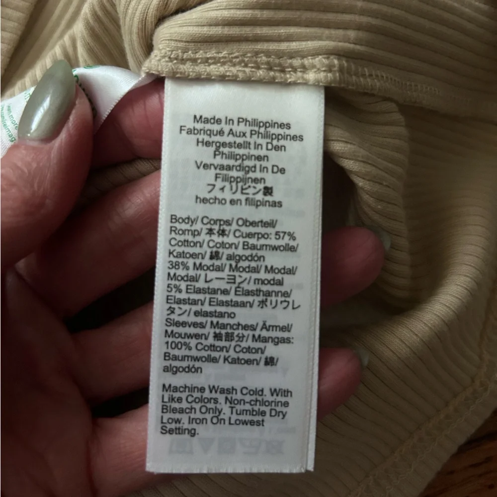 J. Crew rib puff-sleeve Henley shirt